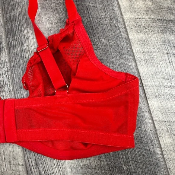 38D Auden Red Lace Bra - Picture 8 of 13